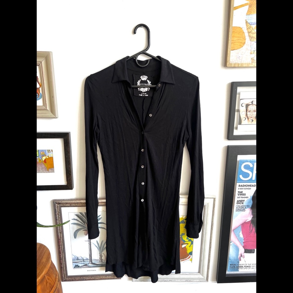 Fitted button down mini dress